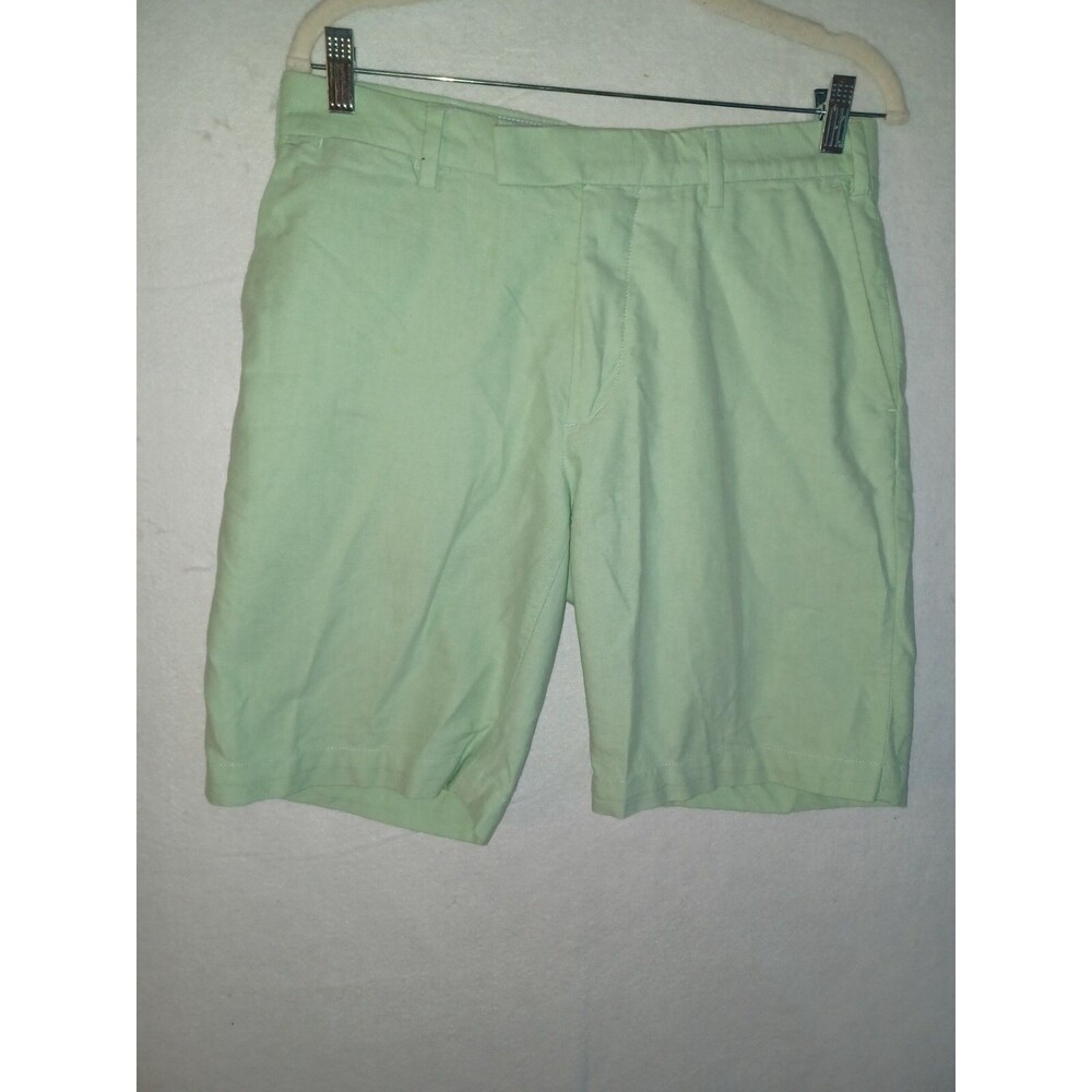 Polo Ralph Lauren Mens Cotton Green Flat Front Shorts 100% Cotton  Sz 32